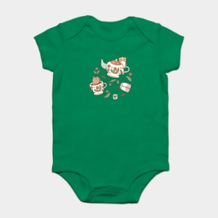 Bubu and Moonch, tea party Baby Bodysuit